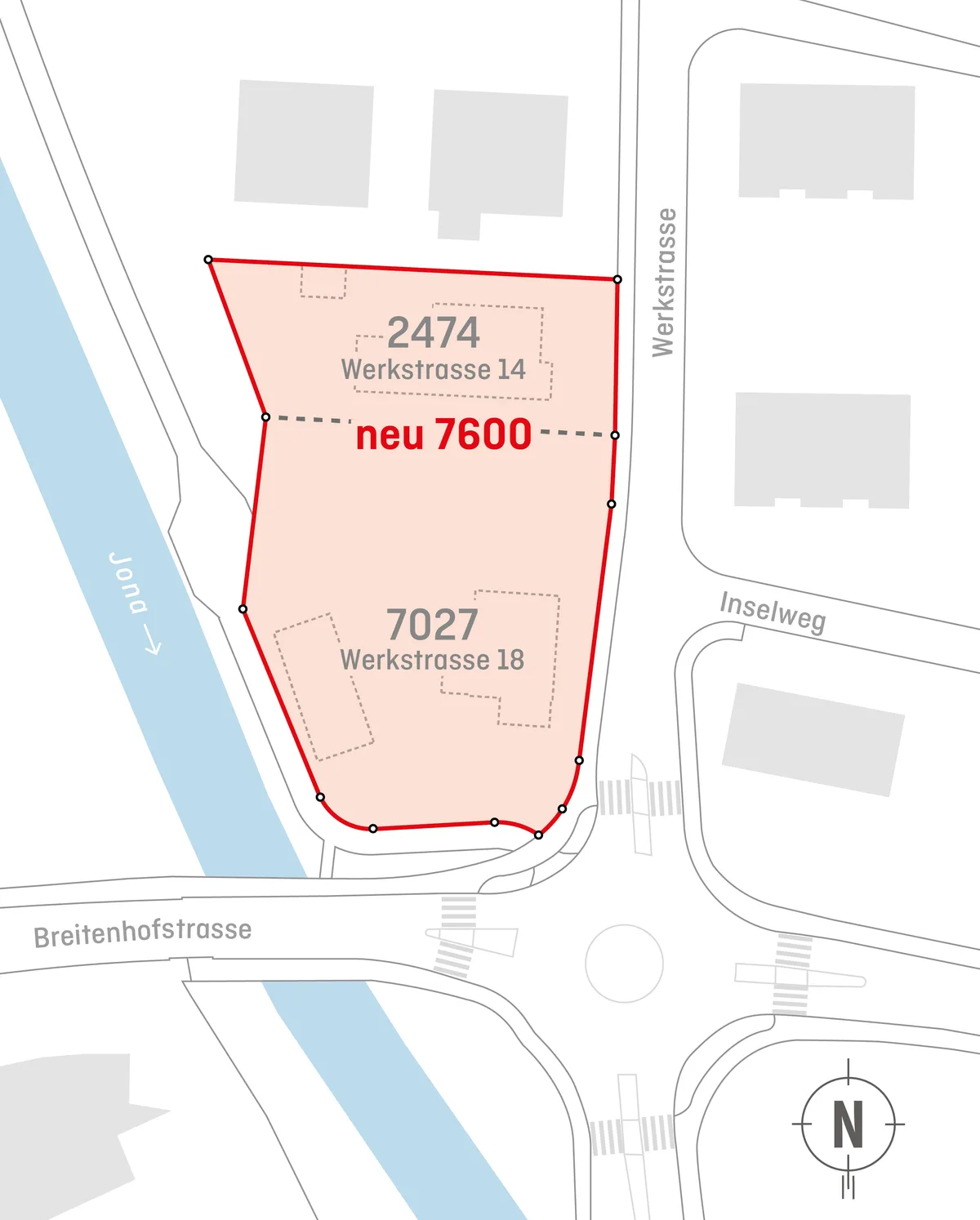 Man sieht eine Grafik mit den betroffenen Grundstücken.